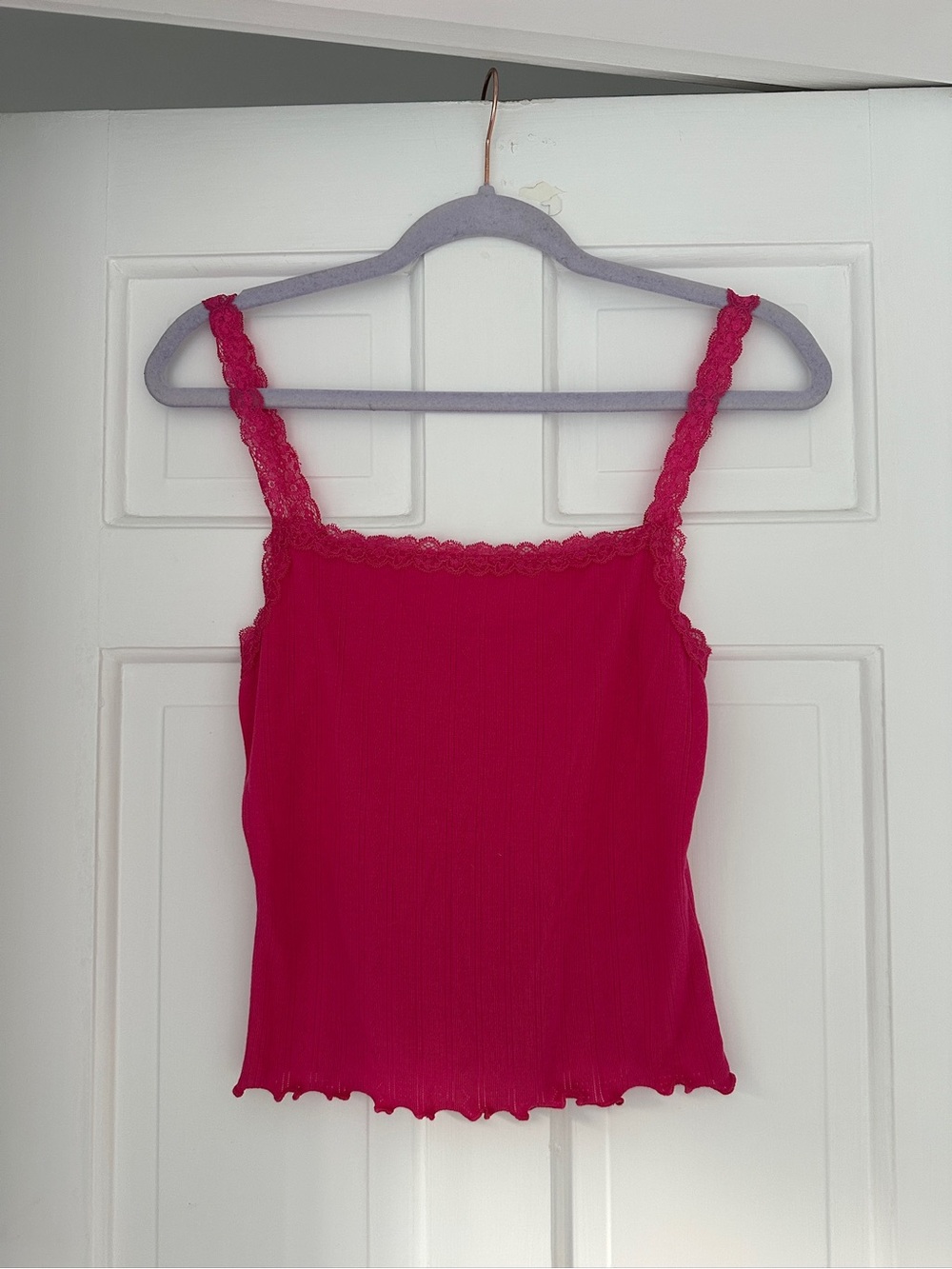 NWOT BP Nordstrom Pink Lace Stretch Pointelle Cami Camisole in Size Small